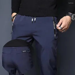 Pantalones de hombre Casual Hombre Four Seasons puede usar cremallera bolsillo Color sólido cintura elástica cordón pantalones de chándal pantalones clásicos