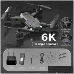 Aeronave Elétrica/Rc Drone Elétrico 5G Gps 8K Hd Profissional S 6K Pografia Aérea Helicóptero Rc Prevenção de Obstáculos Quadcopter Dista Dhits