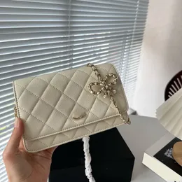 23p Designer-Umhängetasche für Damen, Lederklappe, wunderschön gewebte Kette, Schleife, Woc-Hardware, Metallschnalle, luxuriöse Handtasche, Smatelasse-Kette, Umhängetaschen, Make-up-Etui, 19 cm