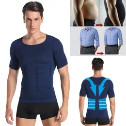 Men s Body Shapers Classix Men Toning T Shirt Slimming Shaper Posture Shirt Belly Control Gynecomastia Vest Compression Man Tummy Corset 230802
