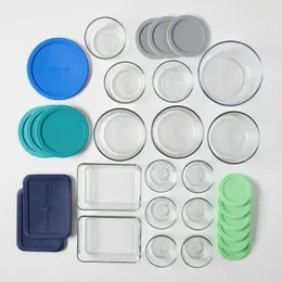 30-teilige Lebensmittel- und Backbehälter-Sets aus Glas, einschließlich verschiedener Größen und Formen