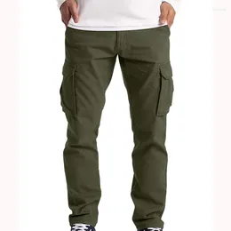 Pantaloni da uomo Summer Thin Cargo Pantaloni militari da uomo dritti multitasche da uomo Casual Baggy Big Size Spodnie Taktyczne