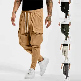 Men's Jeans 2023 Casual Beat Pants Sports Solid Color Cotton Overalls Cone Mid-waist Trousers