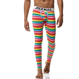 Mężczyzn termiczny mody marki Mężczyzna Mężczyźni Long Johns Cotton Podstawowe legginsy homme cueca pnie trunks gej termo