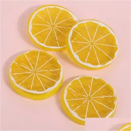 Other Event Party Supplies 1Pc 5Cm Artificial Fruit Simation Lemon Slices Ornament Kitchen Wedding Fake Decoration Home Decor Drop Dhmfq