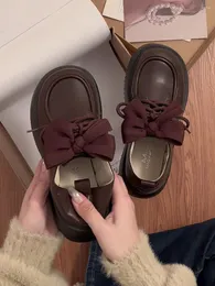 Sukienka buty 2023 Wiosna jesień Kobiety Brown Retro Gruby dolny łuk Lolita College Girls Japońskie buty JK JK