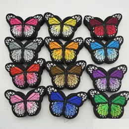 Sewing Notions Tools 120Pcs Iron On Sew Embroidered Trim Standard Butterfly Fabric Stickers For Diy Craft Drop Delivery Apparel Dhf9N