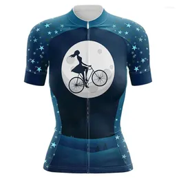 Yarış Ceketleri 2023 Kadın Yaz Bisiklet Forması Üstler Hızlı kuru açık bisiklet giysileri kısa kollu gömlek mtb bisiklet üniforma fietskleding