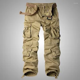 Pantaloni da uomo 2023 8 tasche Pantaloni militari da uomo in cotone Pantaloni larghi mimetici tattici Casual di grandi dimensioni 38 44 Tuta