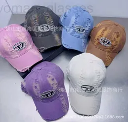 Ball Caps Tasarımcı Yeni D-Letter Delikli Yıkanabilir Denim Beyzbol Kapağı Dil Kapağı Güneş Kremi Güneşlik Erkek ve Kadın Moda Elge