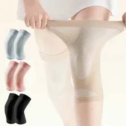 1 para Summer Ultra cienki wsparcie kolan elastyczne nylonowe siłowni fitness siatkówka tenis taniec sportowy pada kolanowa
