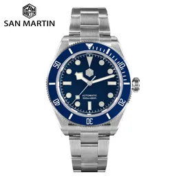 Relógios de pulso San Martin Vintage BB58 NH35 40mm Diver Luxury Men Watch Automático Mecânico Top Brand Business Relógio de pulso Sapphire 20 Bar 230802