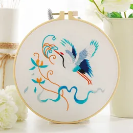 Chinese Style Products Singing Birds Embroidery DIY Needlework Lovely Crane Needlecraft for Beginner Cross Stitch