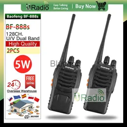 Walkie talkie 1pc eller 2st baofeng bf888s walkie talkie 888s uhf 5w 400470mhz bf888s bf 888s h777 billig tvåvägs radio med USB -laddare H777 x0802