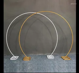 Decorazione per feste Cerchio di ferro Matrimonio Compleanno Arco Sfondo Puntelli lavorati Singolo fiore Prato all'aperto Schermo a rete Guida stradale