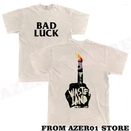 Erkekler T Shirt Brent Faiyaz Kötü Şans Mahyet Tişört Baskı Yaz Erkekler/Kadın Sokak Giyim Tişört Kısa Kollu Logo Tee