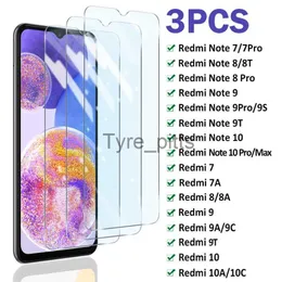 Proteggi schermo per telefono cellulare 3 pezzi vetro temperato a copertura totale per Xiaomi Redmi Note 10 9 Pro 10S 9S 8 7 proteggi schermo per Redmi 9C 9T 9A 10C 10A 8A 7A vetro x0803