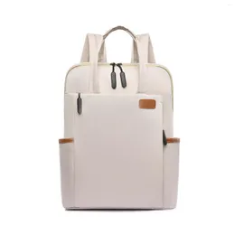 Backpack 13.3inch Women Travel Double Zipper Outdoor Fashion Work Laptop Large Capacity Lightweight Oxford Cloth Daily Casual