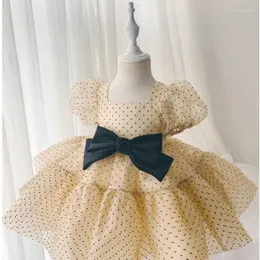 Vestidos para meninas Aniversário para 1 ano Roupas para bebês Vestido de baile com laço para crianças Vestido de princesa para crianças nascidos Roupas para batismo