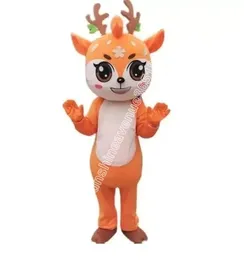 Traje profissional de mascote de veado Sika, personagem de tema de anime, carnaval unissex, tamanho adulto, festa de aniversário de natal, roupa ao ar livre, terno