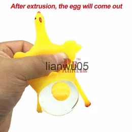 Party Decoration Hot Halloween Funny Spoof Chicken Egg Laying Hens Squeeze Vent Simulation Creative Trick Funny Adult Toys X0803