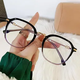 Sunglasses CS7117 Square Frame Metal Reading Glasses Anti-blue Light Anti-radiation Modified Face Shape For Women