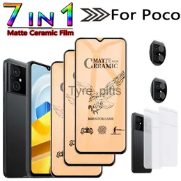 Cell Phone Screen Protectors 7IN1MatteC eramicF ilmP ocoM 5M 5sP rotectiveF ilmP ocoM 4P ro5 GB ackF ilmC e ramicSo ftGl assAn tiFingerprintFor Xia omiPoc om5p ro m4F r