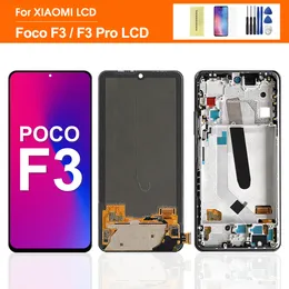 Xiaomi Poco F3 LCD 용 원본 6.67 ''POCOF3 화면 프레임이있는 터치 스크린 디지타이저 교체 부품을위한 원래 6.67 '