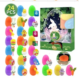 Giocattolo di decompressione Confezione da 12 Uova di Pasqua Preriempite con Squishy Kids Egg Hunt Basket Filler Party Favor Classroom Activity 230802