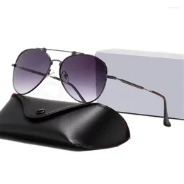 النظارات الشمسية كبيرة الحجم للرجال تصميم العلامة التجارية الطيار النساء القيادة مرآة نظارات المرآة UV400
