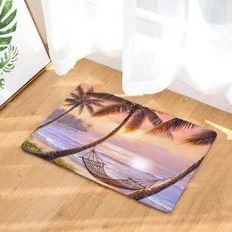 Ковры Camitever Кокосовое дерево пляж пляж с живописные коврики ландшафтный ковровой ковер Пушистый коврик домой