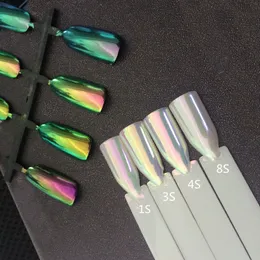 Upgrad -paznokcie wersja Aurora Neon Pigment syrena kameleon proszek perłowy clear efekt jednorożec Chrome Rainbow Art Manicure 230802
