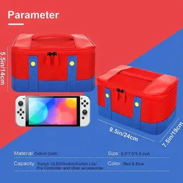 Nintendo Switch/Lite/OLED, 휴대용 소프트 쉘 방수 보호 스토리지 여행 여행 가방 가방 NS SD 콘솔 도크를위한 스위치 가방.