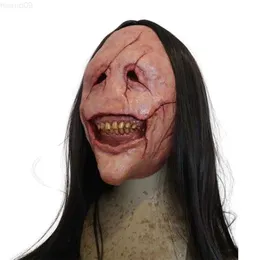 Party Masks 2023 Halloween Devil Mask Horror Long Hair Demon Mask Party Decoration Horrible Latex Mask Props Cosplay Costumes L230803
