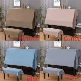 Dust Cover 1 Buah Piano Satin Warna Solid Penutup Vertikal Handuk Romantis Gaya Eropa Alami Tahan Dekorasi Rumah Penutup Piano R230803