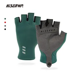 Sporthandskar Hiserwa Cycling Antislip Antisweat Half Finger Men Women Dreatble Antishock Outdoor Fishing Bike Glove 230802