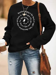 Women's Hoodies Women Casual Sweatshirt Blackbird Singing In The Dead Of Night Crewneck Sweatshirts Music Fans Gift Vintage