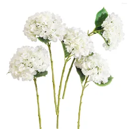 Dekorativa blommor 5st Silk Hydrangea Branch Artificial Bridal Bouquet For Wedding Office Party Garden Home Crafts Diy Ins Dekor