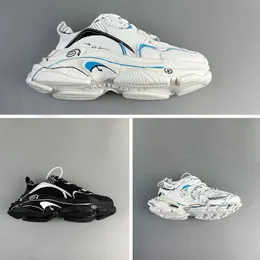 Sneakers Triple S Sketch Designer per uomo e donna sneakers in doppia schiuma e rete in bianco e nero