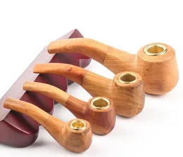 Wooden Wood Smoking Pipes Tobacco Cigarettes Cigar Handmade Pipe 4 Sizes Smoking Tools