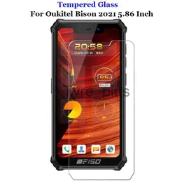 Mobiltelefonskärmsskydd 2st för Oukitel Bison 2021 F150 5.86 "Clear Tempered Glass 2.5D Premium Phone Screen Protector Protection Film för Oukitel F150 X0803