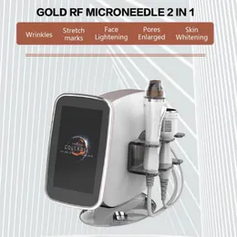 2 w 1 złotym RF mikroeedling zimny młot napinanie twarzy podnoszenie trądziku usuwanie pomarszczów Piękno mikro igła maszyna