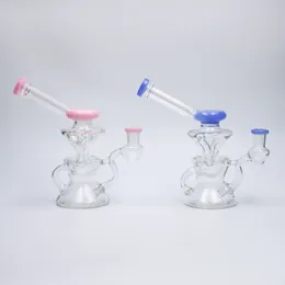 7 inch Dad Rig Bong Glass Bong Water Pipe smoking pipe hookah with bowl and quartz banger for free