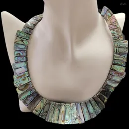Choker Women Fashion Natural Blue Abalone Shell Paua Pendant Necklace Afrcian Short Jewelry Party Accessories