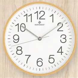 Wall Clocks 11 Inch Clock Creative Modern Minimalist Wooden Quiet Solid Wood Frame Quartz For Living Room Home Decor