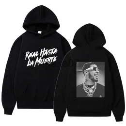 Herrtröjor tröjor män kvinnor kläder anime pullover hoodie anuel aa tryckta hoodies tröja kappa real hasta la muerte casual tracksuit come j230803