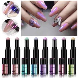 Nagel Glitter Neon Aurora Poeder Luchtkussen Pen Transparant Art Chrome Spiegel Poeders Holografische Manicure Accessoires 230802