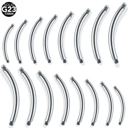 Labret Gioielli per piercing al labbro 50Pcslot G23 Barre curve Parti Bilancieri a vite per sopracciglio Ombelico Sostituzioni Solo accessori 230802