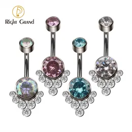 Labret-Lippenpiercing-Schmuck, rechts, Grand ASTM 36, 14 G, Zirkonia, Innengewinde, gebogener Barbell-Augenbrauen-Tragus-Ring 230802