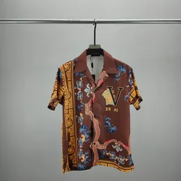 Мужские модные цветочные рубашки тигровые рубашки повседневная пуговица с коротким рукавом гавайская рубашка костюмы летние пляжные дизайнерские рубашки AS25